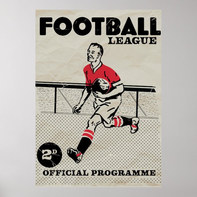 Poster Programa de futebol antigo (Frente)
