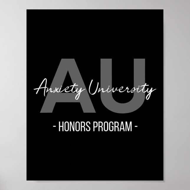 Poster Programa de Honra da Universidade de Ansiedade  (Frente)