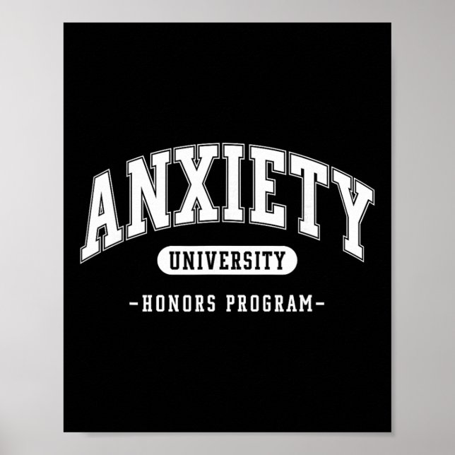 Poster Programa de Honra da Universidade de Ansiedade Eng (Frente)