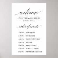 Programa de ordem de serviço de casamento rústico 