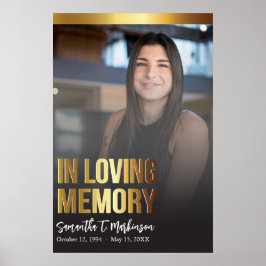 Poster Programa Funeral de Fotografias Douradas e Negras