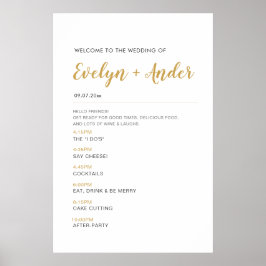 Poster Programa Minimalista de Boas-vindas e Linha do Tem