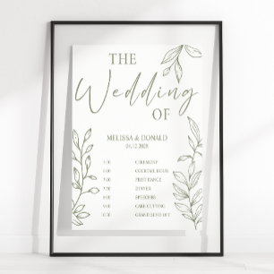 Poster Programação do Programa de Casamento Simples da Fl