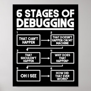 Poster Programador Codificando 6 Palcos De Depuração