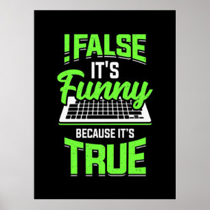 Poster Programador False É Engraçado