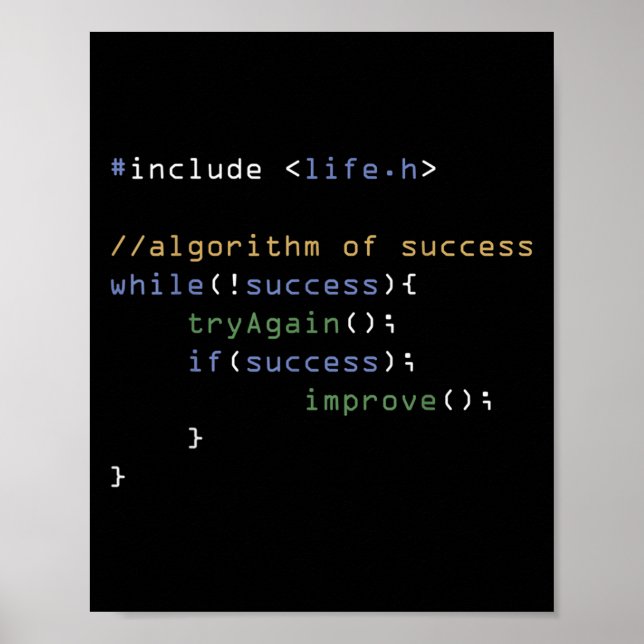 Poster Programadores Memória de Computação Codificando Hu (Frente)