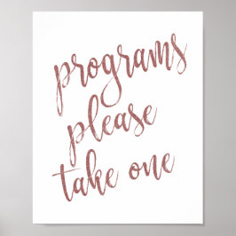 Poster Programas Por Favor Pegue Um Sinal Brilho Dourado 