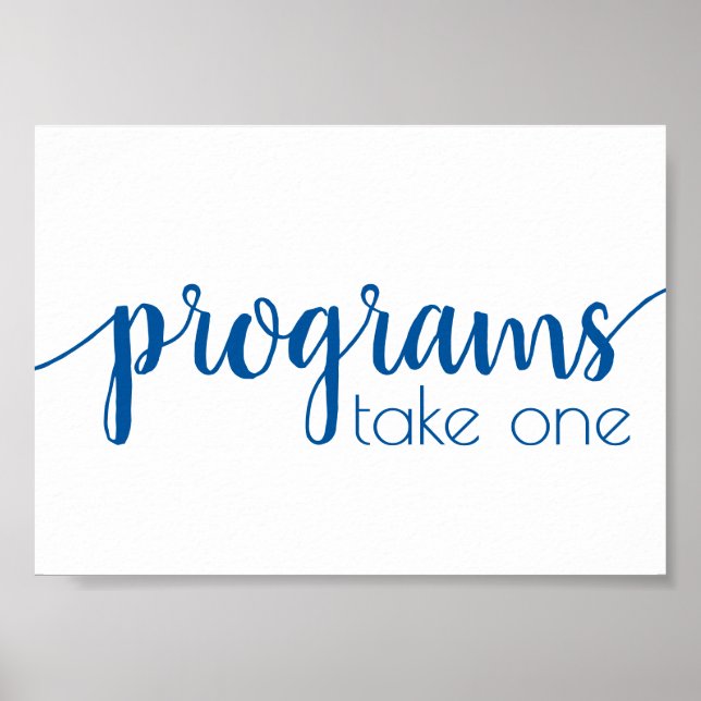 Poster Programas Simples | Mesa de Qualquer Evento French (Frente)