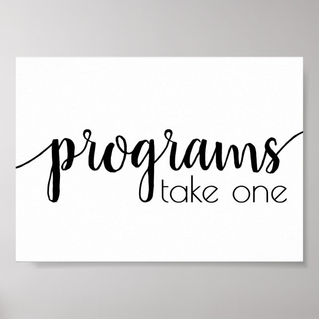 Poster Programas Simples | Tabela de Eventos Qualquer Rot (Frente)