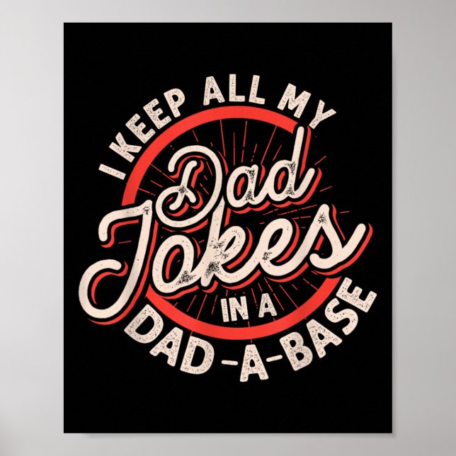 Poster Programmer Dad Nerdy Father Database Geeky Dad Jok (Frente)