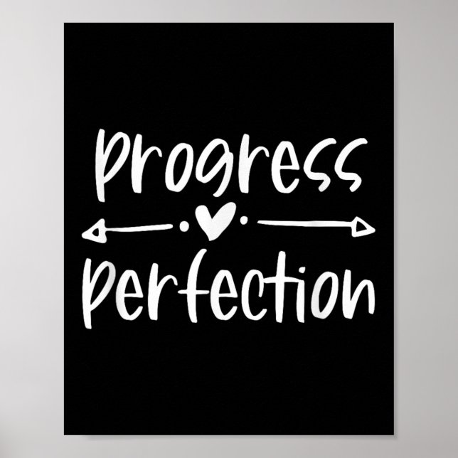 Poster Progress Over Perfection Motivational  (Frente)