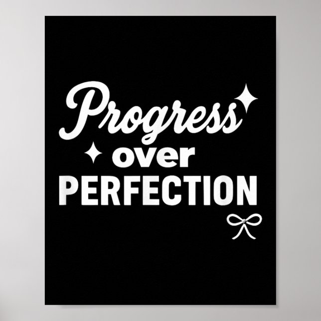 Poster Progress Over Perfection Motivational Christian Se (Frente)