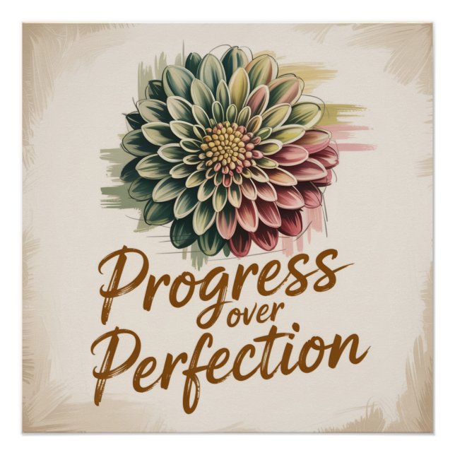 Pôster Progresso acima da perfeição (Frente)