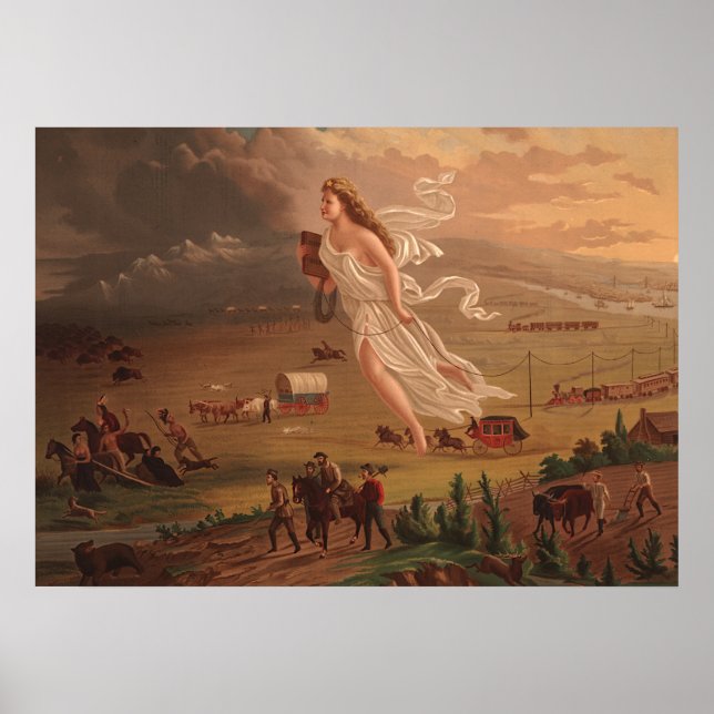 Poster Progresso Americano, John Gast 1872 (Frente)