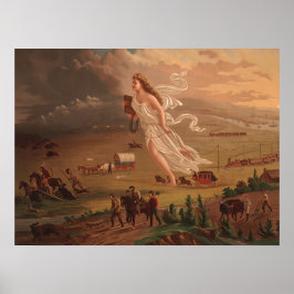 Poster Progresso americano, John Gast 1872