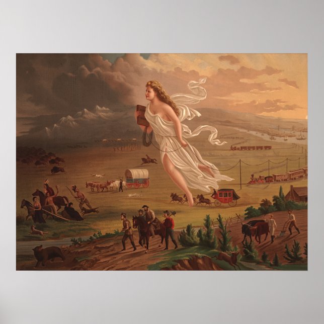 Poster Progresso americano, John Gast 1872 (Frente)