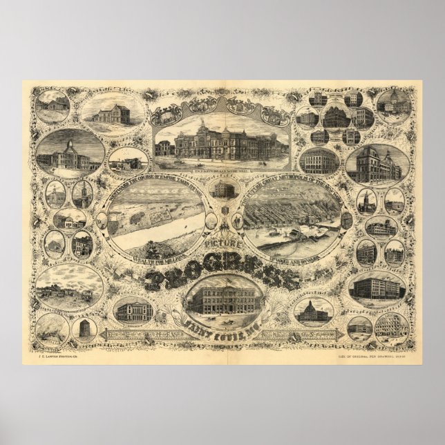 Pôster Progresso da Rua Louis - 1884 (Vogel) BigMapBlog.c (Frente)