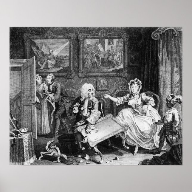 Pôster Progresso de Harlot, prato II, Quarrels (Frente)