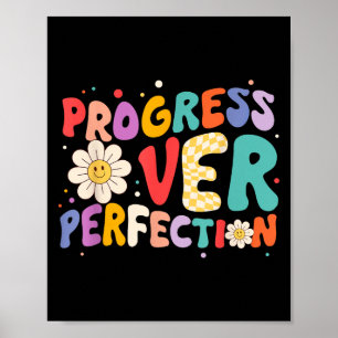 Poster Progresso Motivacional Em Relação À Perfeição Do P