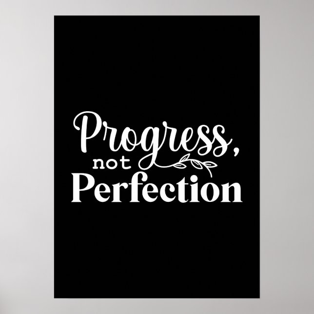 Poster Progresso, Não Perfeição - Motivação de Sucesso (Frente)
