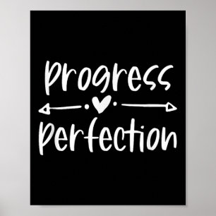 Poster Progresso Sobre Motivação Perfeita
