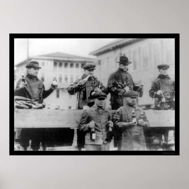 Poster Proibição da cerveja na cidade de Zion, IL 1920 (Frente)