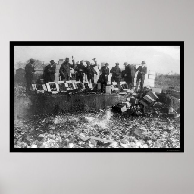 Poster Proibição de Esmagamento de Garrafas de Cerveja 19 (Frente)