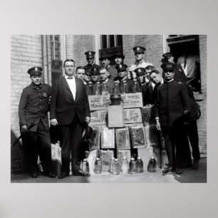 PÔSTER PROIBIÇÃO DE LUZES BRANCAS DE MOONSHINE BUST