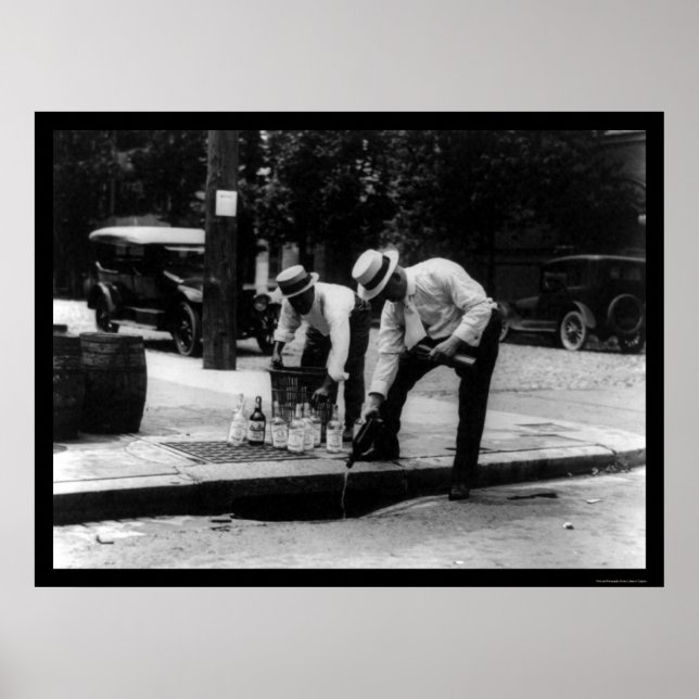 Poster Proibição do Whiskey em Desgaste 1923 (Frente)