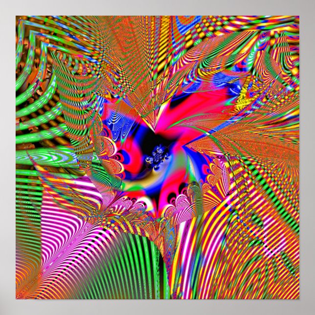 Pôster Projeção Fractal 1,7d1 (Frente)