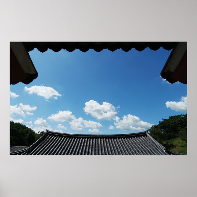 Poster Projetado com uma fotografia da Coreia do Sul, imp (Frente)