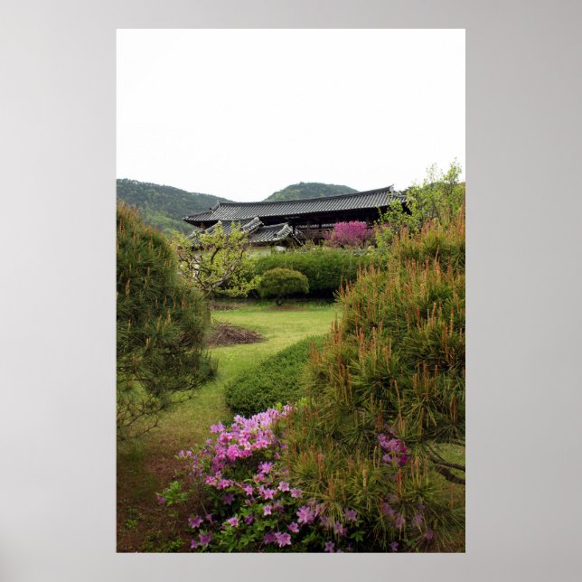 Poster Projetado com uma fotografia da Coreia do Sul, imp (Frente)