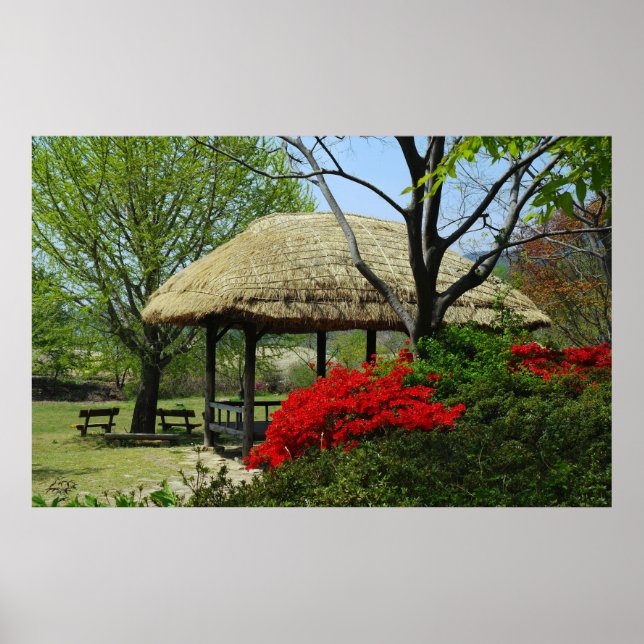 Poster Projetado com uma fotografia da Coreia do Sul, imp (Frente)