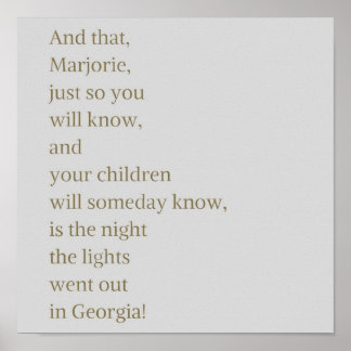 Poster Projetando a citação de Julia Sugarbaker