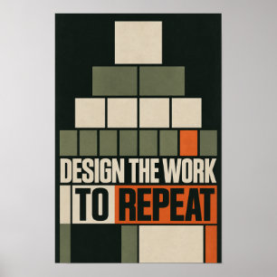 Poster Projete o Trabalho para Repetir Sistemas Tipográfi