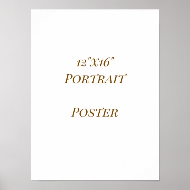 Poster Projete seu próprio 12"x16" (Frente)