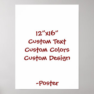 Poster Projete seu próprio 12"x16" Matte