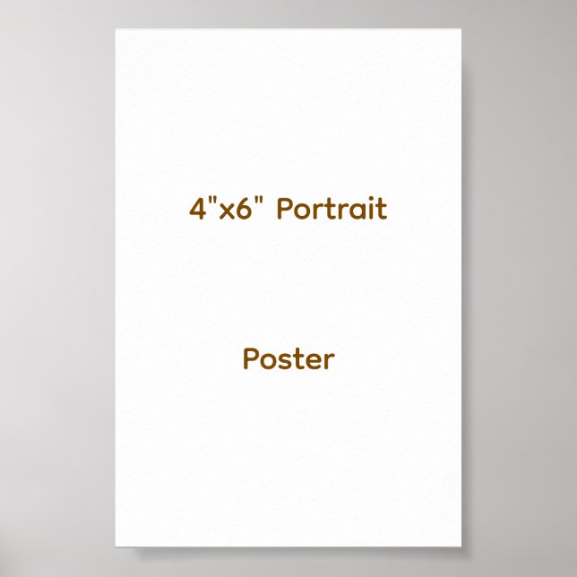 Poster Projete seu próprio 4"x6"  (Frente)
