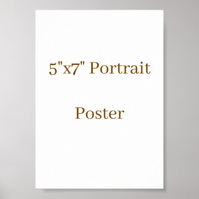 Poster Projete seu próprio 5"x7" (Frente)
