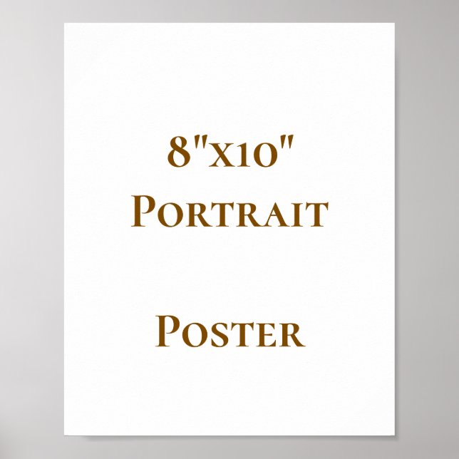 Poster Projete seu próprio 8"x10" (Frente)