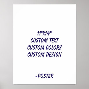 Poster Projete seu próprio Matte 11"x14"