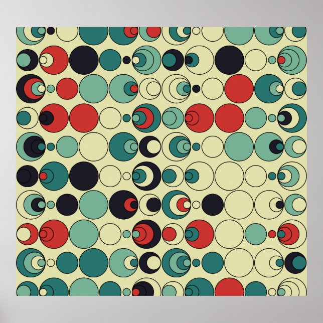 Poster Projeto de padrão contínuo geométrico abstrato. (Frente)