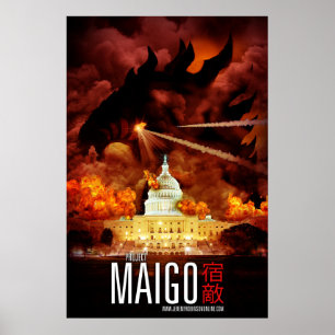Pôster Projeto Maigo, caracterizando o nêmesis