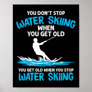 Poster Projetos engraçados de esqui aquático para homens 