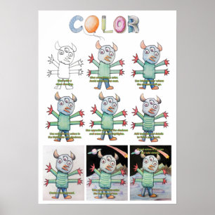 Poster prolongado da coloração