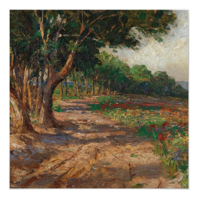 Pôster Promenade em Euxinograd com revestimento de Elm (Frente)