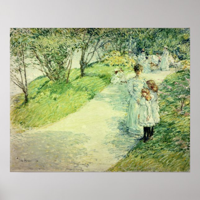 Pôster Promenaders in the garden, 1898 (Frente)