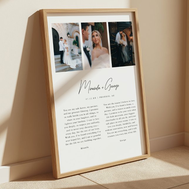 Poster Promessas de Casamento Personalizadas com Rótulo M (Criador carregado)