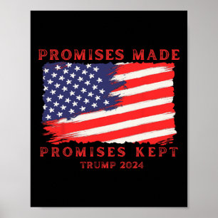 Poster Promessas Feitas Mantiveram Voto Trump 2024