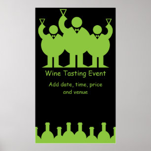 Poster Promoção de Evento de Provando de Vinho